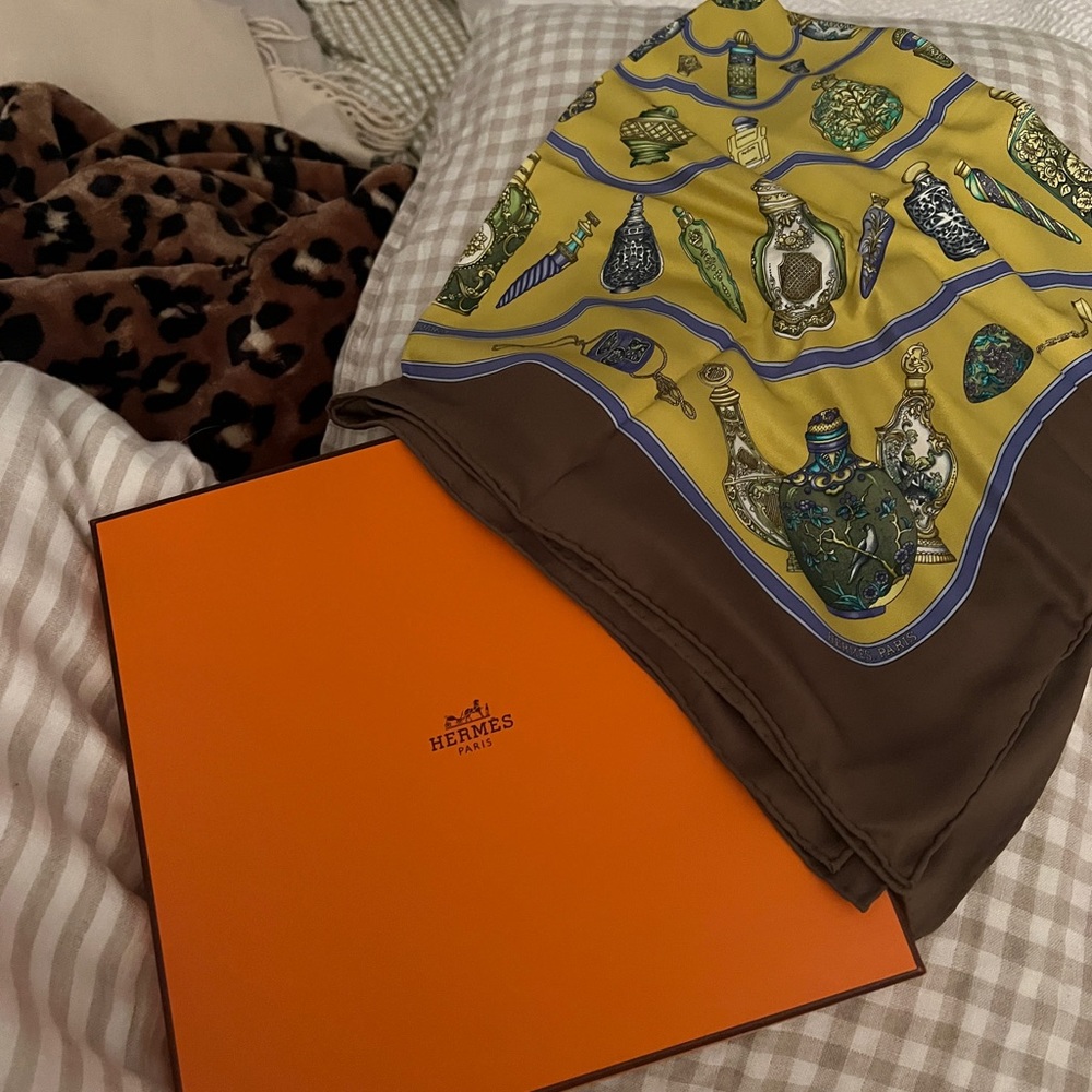 Hermes Brown Scarf